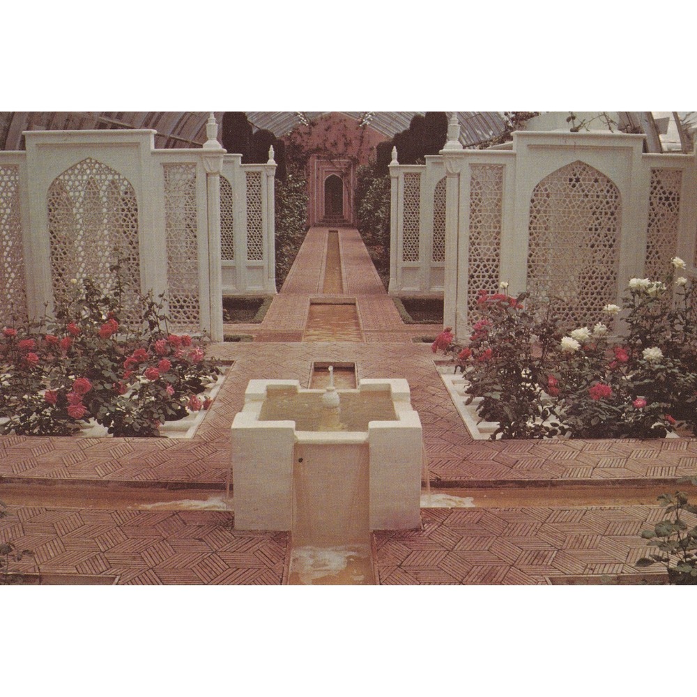 Duke Gardens Indo-Persian Garden NJ Postcard Vintage Botanical Mid-Century